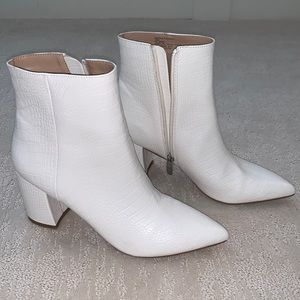 Steve Madden white booties
